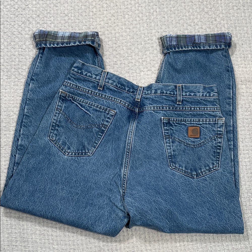 Carhartt Vintage Flannel Lined Jeans B121DST Pants Relaxed Fit Jeans Denim 36x30
